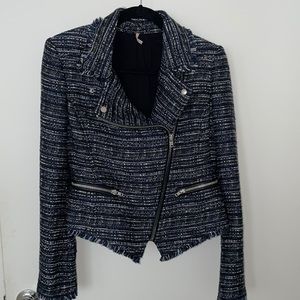 Free People tweed Moto jacket